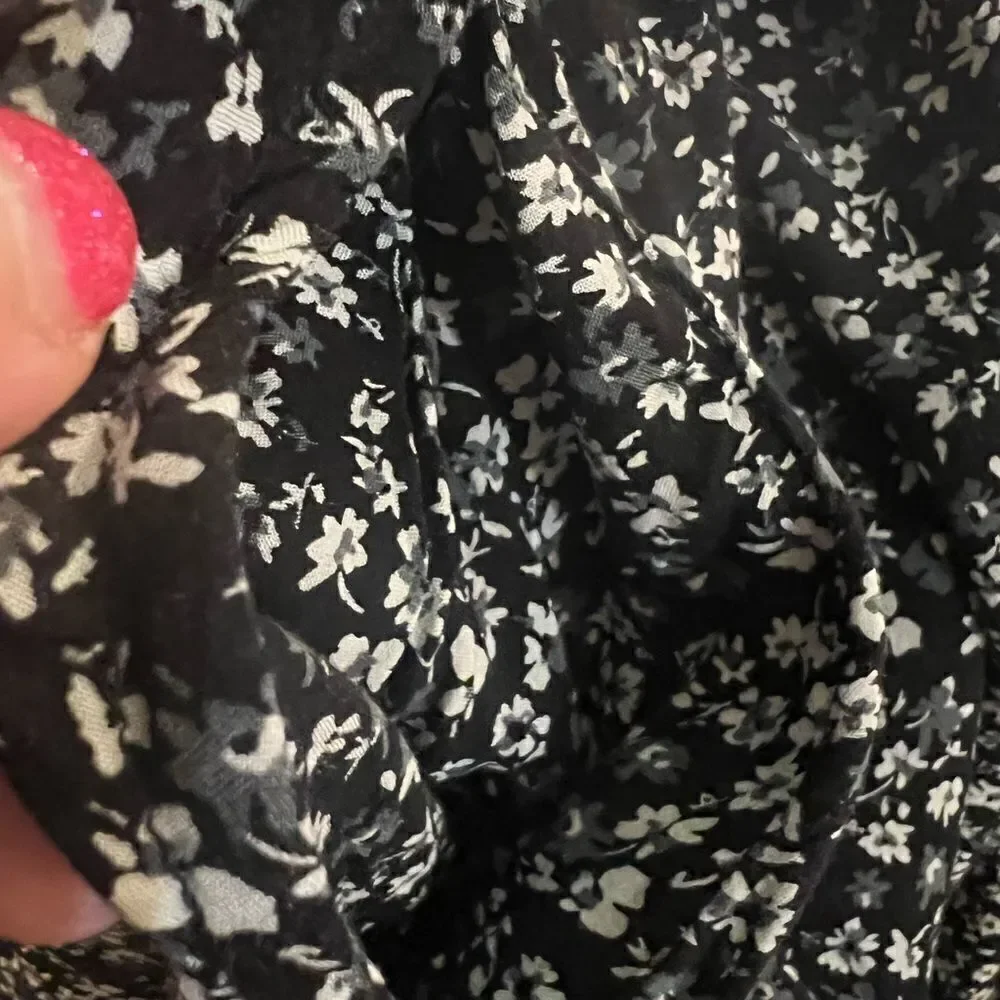 Maurices size M black floral high low dress